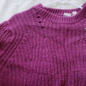 purple sweater